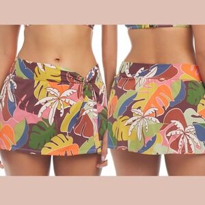 NWT $69 Bleu by Rod Beattie [ 4 ] Twisted Skirted Hipster Bikini Bottoms 7143